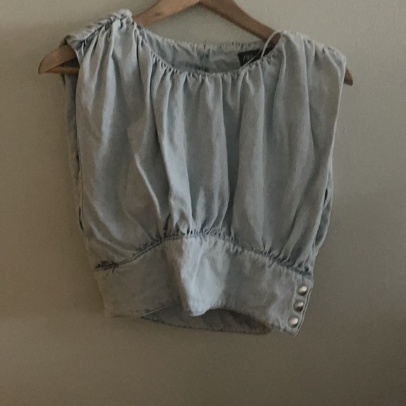 Zara Denim Crop Top - Picture 6 of 6